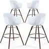 Tabourets de Bar - Design Scandinave - Pieds en Bois Sombre - Lot de 4 - Nordika image 7