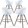 Tabourets de Bar - Design Scandinave - Pieds en Bois Sombre - Lot de 4 - Nordika image 7