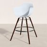 Tabourets de Bar - Design Scandinave - Pieds en Bois Sombre - Lot de 4 - Nordika image 7