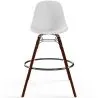 Tabouret de Bar - Design Scandinave - Pieds en Bois Foncé - Skögur image 7