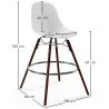 Tabouret de Bar - Design Scandinave - Pieds en Bois Foncé - Skögur image 7