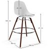 Tabourets de Bar - Design Scandinave - Pieds en Bois Sombre - Lot de 2 - Skögur image 7