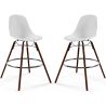 Tabourets de Bar - Design Scandinave - Pieds en Bois Sombre - Lot de 2 - Skögur image 7