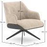 Fauteuil Moderne Rembourré Style Mid-Century - Clark image 7