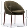 Chaise de Salle à Manger Rembourrée avec Pieds en Bois - Design Moderne pour Restaurants et Hôtels de Luxe image 7