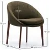 Chaise de Salle à Manger Rembourrée avec Pieds en Bois - Design Moderne pour Restaurants et Hôtels de Luxe image 7