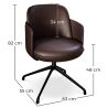 Fauteuil Pivotant Rembourré en Cuir - Design Moderne pour Bureaux et Hôtels de Luxe - Carla image 7