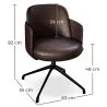 Fauteuil Pivotant Rembourré en Cuir - Design Moderne pour Bureaux et Hôtels de Luxe - Carla image 7