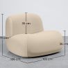 Fauteuil Moderne Minimaliste Design Courbé Rembourré en Velours - Confort et Style Contemporain - Büba image 7