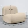 Fauteuil Moderne Minimaliste Design Courbé Rembourré en Velours - Confort et Style Contemporain - Büba image 7