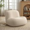 Fauteuil Moderne Minimaliste Design Courbé Rembourré en Velours - Confort et Style Contemporain - Büba image 7