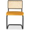Chaise de salle à manger - tapissée en velours - Bois et rotin - New Edition - Puila image 7