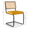 Chaise de salle à manger - tapissée en velours - Bois et rotin - New Edition - Puila image 7