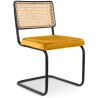 Chaise de salle à manger - tapissée en velours - Bois et rotin - New Edition - Puila image 7