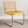 Chaise de salle à manger - tapissée de velours - Bois et rotin - New Edition - Martha image 7