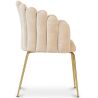 Chaise de Salle à Manger Design Coquillage Glam en Velours - Pieds Dorés - Shell image 7