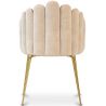 Chaise de Salle à Manger Design Coquillage Glam en Velours - Pieds Dorés - Shell image 7