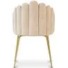Chaise de Salle à Manger Design Coquillage Glam en Velours - Pieds Dorés - Shell image 7