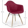 Chaise de Salle à Manger en Velours - Design Scandinave et Pieds en Bois - Nordika image 7