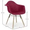 Chaise de Salle à Manger en Velours - Design Scandinave et Pieds en Bois - Nordika image 7