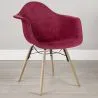 Chaise de Salle à Manger en Velours - Design Scandinave et Pieds en Bois - Nordika image 7