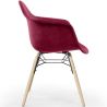 Chaise de Salle à Manger en Velours - Design Scandinave et Pieds en Bois - Nordika image 7