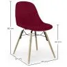 Chaise de Salle à Manger en Velours - Design Scandinave et Pieds en Bois - Skögur image 7