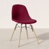 Chaise de Salle à Manger en Velours - Design Scandinave et Pieds en Bois - Skögur image 7