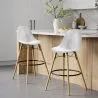 Tabouret de Bar en Velours - Design Scandinave et Pieds en Bois - Skögur image 7