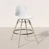 Tabouret de Bar en Velours - Design Scandinave et Pieds en Bois - Skögur image 7