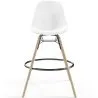 Tabouret de Bar en Velours - Design Scandinave et Pieds en Bois - Skögur image 7