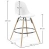 Tabouret de Bar en Velours - Design Scandinave et Pieds en Bois - Skögur image 7