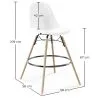 Tabouret de Bar en Velours - Design Scandinave et Pieds en Bois - Skögur image 7