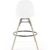 Tabouret de Bar en Velours - Design Scandinave et Pieds en Bois - Skögur image 7