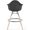 Tabouret de Bar en Velours - Design Scandinave et Pieds en Bois - Nordika image 7