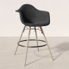 Tabouret de Bar en Velours - Design Scandinave et Pieds en Bois - Nordika image 7