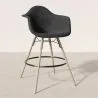 Tabouret de Bar en Velours - Design Scandinave et Pieds en Bois - Nordika image 7