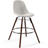 Tabouret de Bar en Velours - Design Scandinave et Pieds en Bois Foncé - Skögur image 7