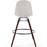Tabouret de Bar en Velours - Design Scandinave et Pieds en Bois Foncé - Skögur image 7