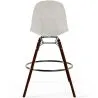 Tabouret de Bar en Velours - Design Scandinave et Pieds en Bois Foncé - Skögur image 7