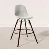 Tabouret de Bar en Velours - Design Scandinave et Pieds en Bois Foncé - Skögur image 7