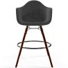 Tabouret de Bar en Velours - Design Scandinave et Pieds en Bois Foncé - Nordika image 7