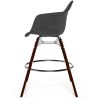 Tabouret de Bar en Velours - Design Scandinave et Pieds en Bois Foncé - Nordika image 7