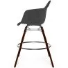 Tabouret de Bar en Velours - Design Scandinave et Pieds en Bois Foncé - Nordika image 7