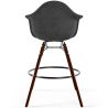 Tabouret de Bar en Velours - Design Scandinave et Pieds en Bois Foncé - Nordika image 7