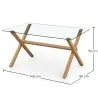 Table à Manger Rectangulaire - Design Scandinave - 6 Couverts - Tesfa image 7