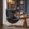 Fauteuil avec Accoudoirs - Revêtu de Similicuir - Design Oeuf - Brave image 7