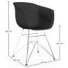 Chaise de Salle à Manger - Design Scandinave - Pieds Chromés - Polin image 7