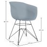 Chaise de Salle à Manger - Design Scandinave - Pieds Noirs - Polin image 7