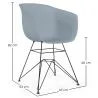 Chaise de Salle à Manger - Design Scandinave - Pieds Noirs - Polin image 7